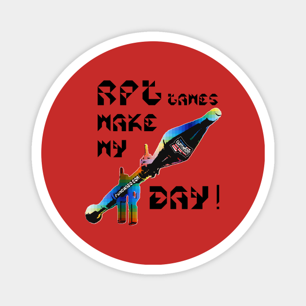 RPG Games Make My Day, v. Black Text Magnet by punchado